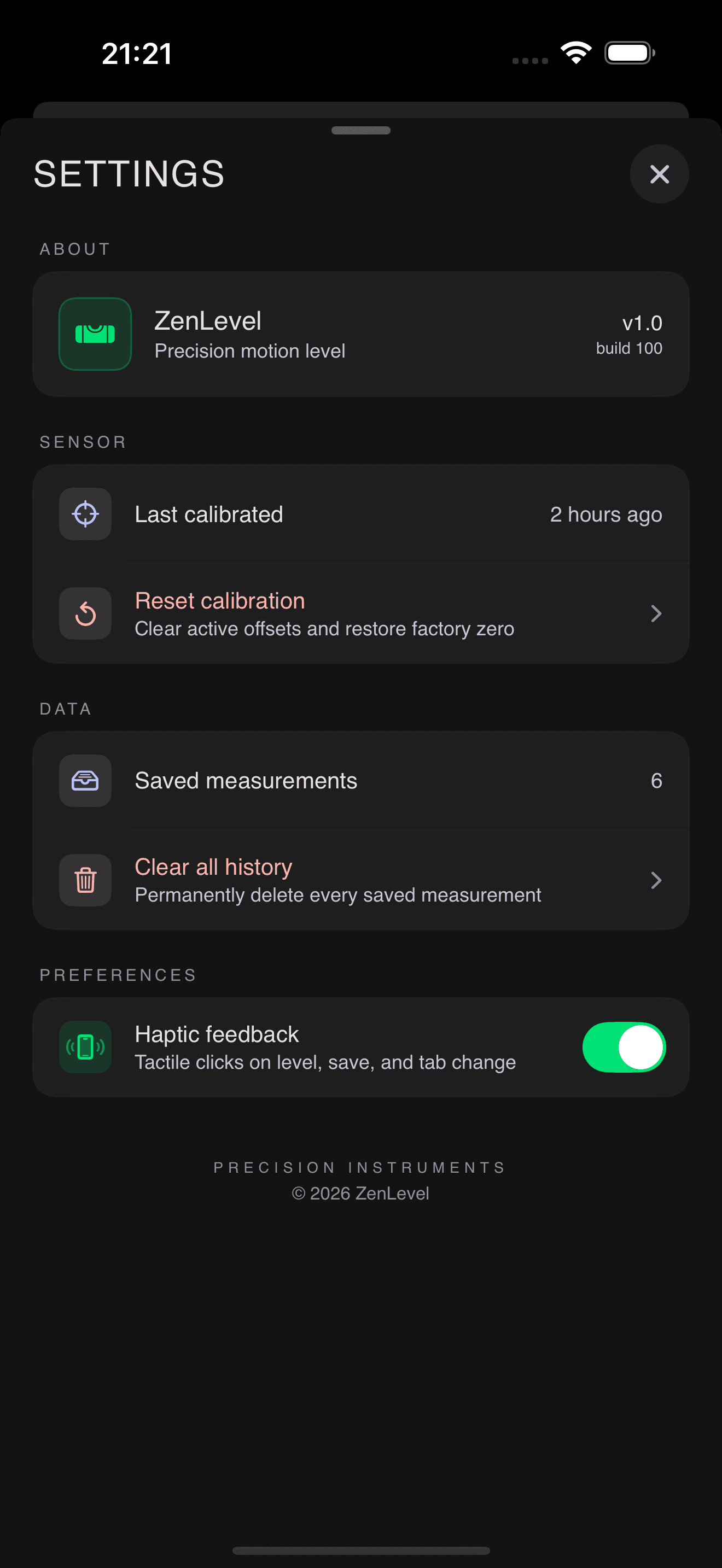 Privacy-first settings: no cloud, no tracking